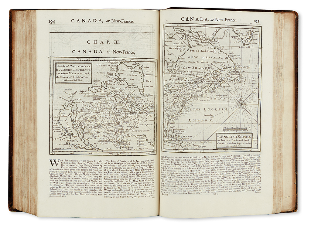 MOLL, HERMAN. The compleat geographer: or, The chorography and topography of all the known parts of the earth.
